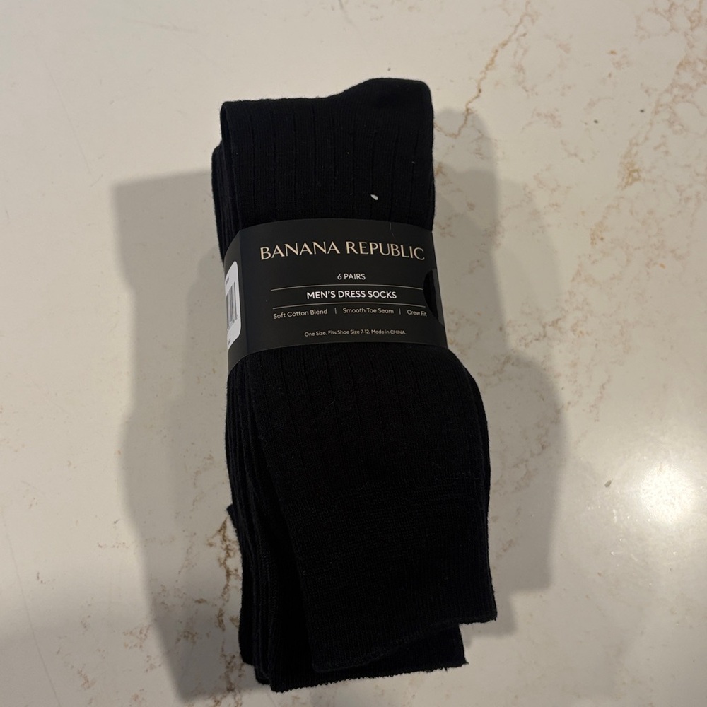 Banana Republic Men's Classic Black Dress Socks - Picture 2 of 5